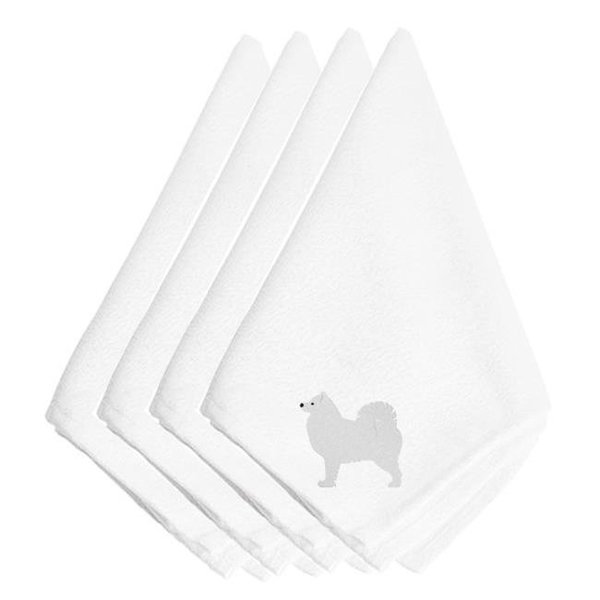 Carolines Treasures Carolines Treasures BB3459NPKE Samoyed Embroidered Napkins; Set of 4 BB3459NPKE